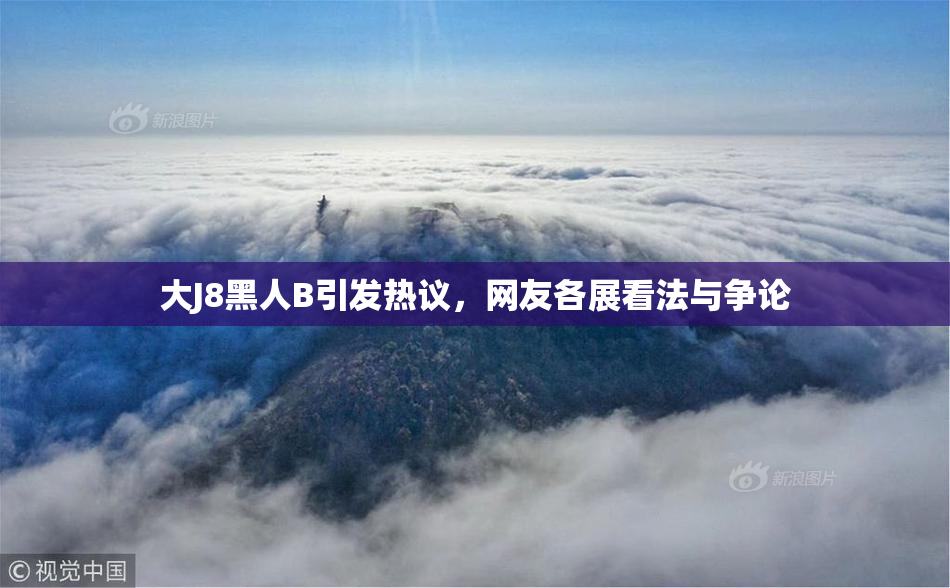 大J8黑人B引发热议，网友各展看法与争论
