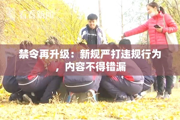 禁令再升级：新规严打违规行为，内容不得错漏