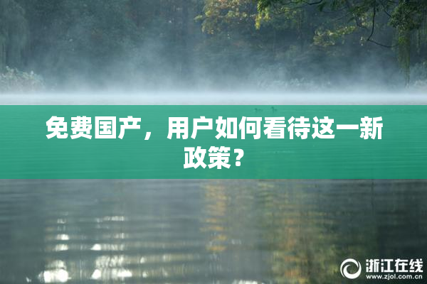 免费国产，用户如何看待这一新政策？