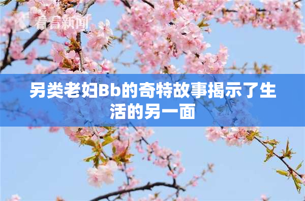 另类老妇Bb的奇特故事揭示了生活的另一面