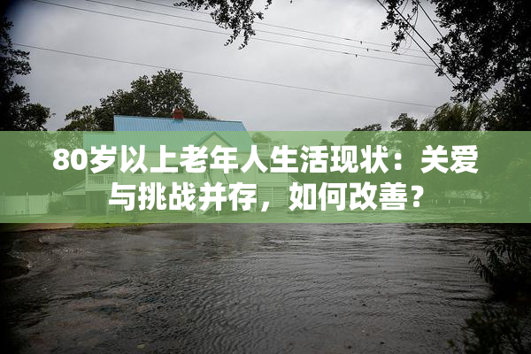 80岁以上老年人生活现状：关爱与挑战并存，如何改善？