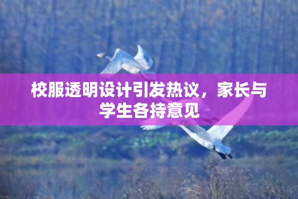 校服透明设计引发热议，家长与学生各持意见