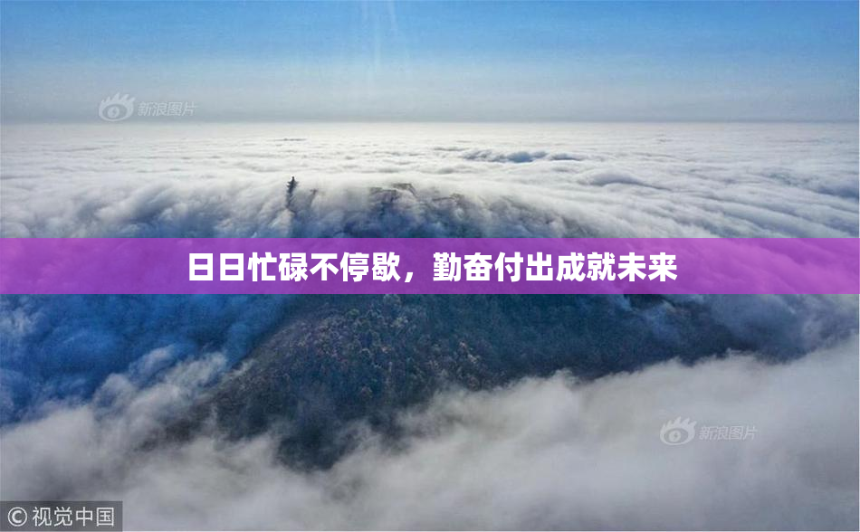 日日忙碌不停歇，勤奋付出成就未来