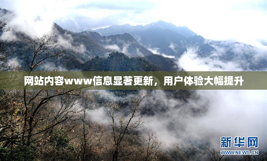 网站内容www信息显著更新，用户体验大幅提升