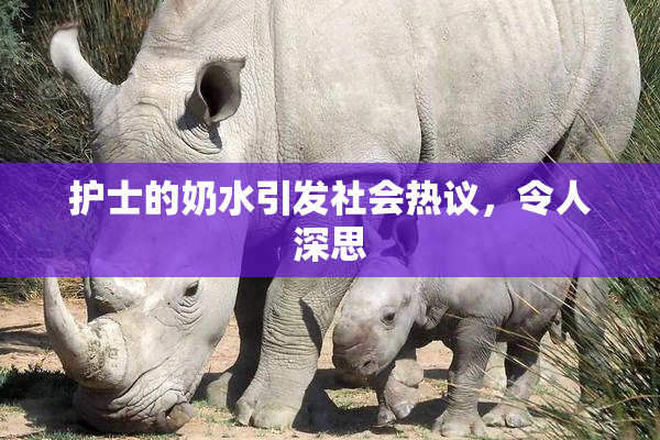 护士的奶水引发社会热议，令人深思