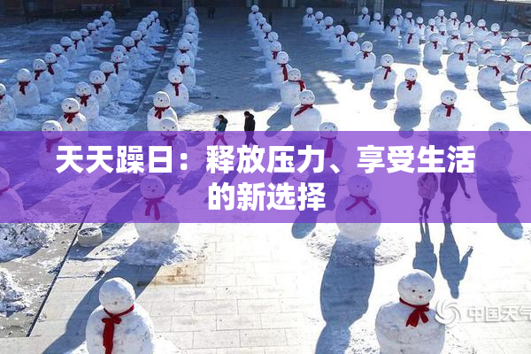 天天躁日：释放压力、享受生活的新选择