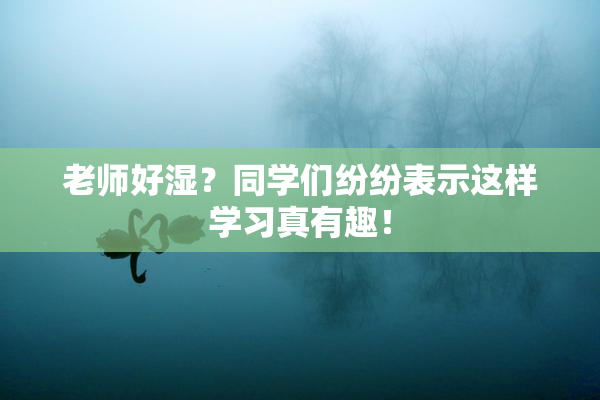 老师好湿？同学们纷纷表示这样学习真有趣！