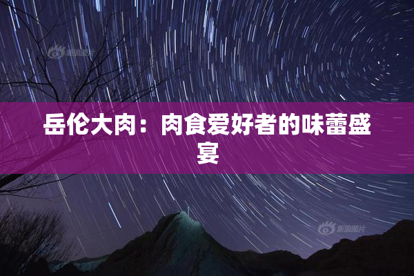 岳伦大肉：肉食爱好者的味蕾盛宴