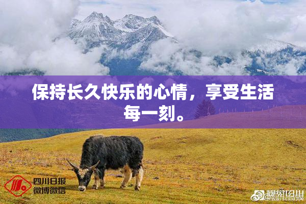 保持长久快乐的心情，享受生活每一刻。