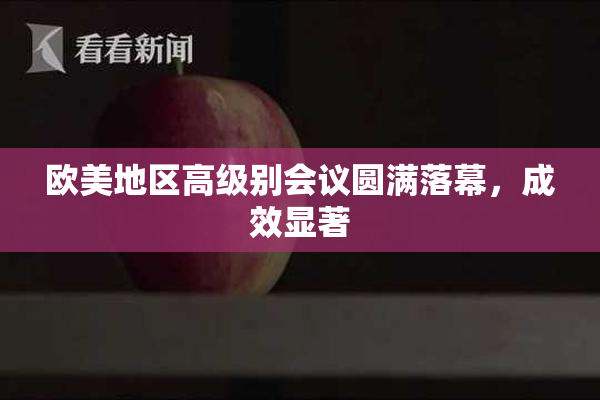欧美地区高级别会议圆满落幕，成效显著