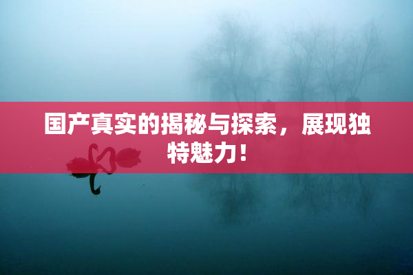 国产真实的揭秘与探索，展现独特魅力！