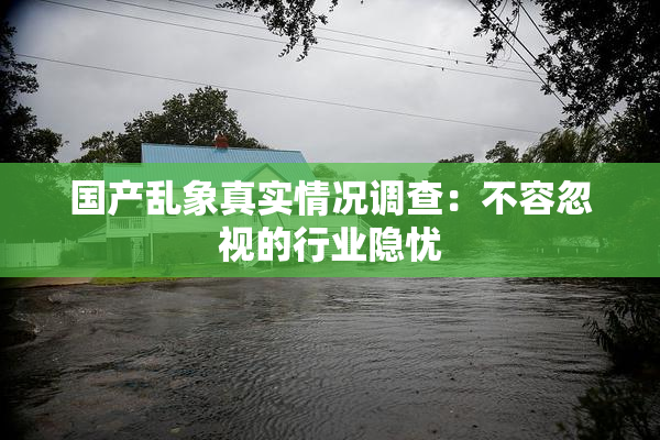 国产乱象真实情况调查：不容忽视的行业隐忧