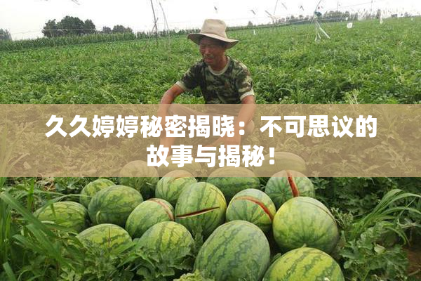 久久婷婷秘密揭晓：不可思议的故事与揭秘！