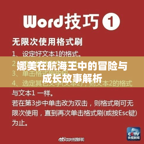 娜美在航海王中的冒险与成长故事解析