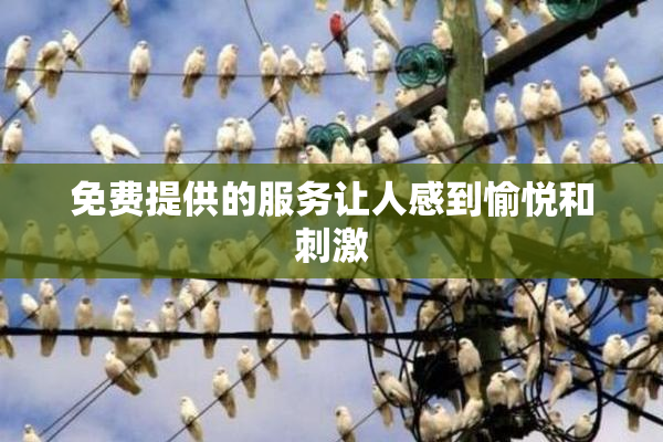 免费提供的服务让人感到愉悦和刺激