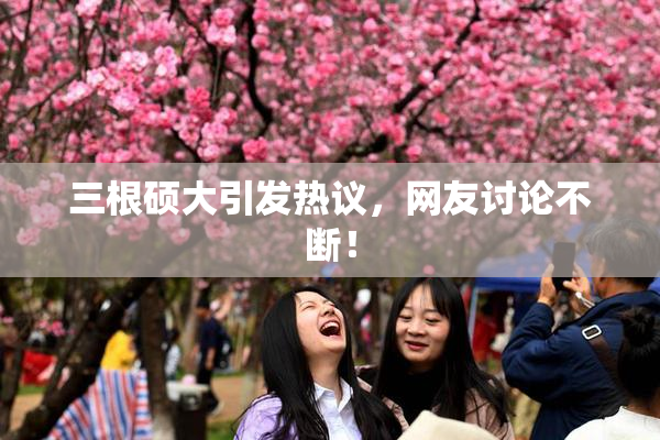 三根硕大引发热议，网友讨论不断！