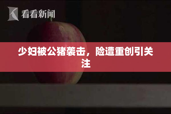 少妇被公猪袭击，险遭重创引关注