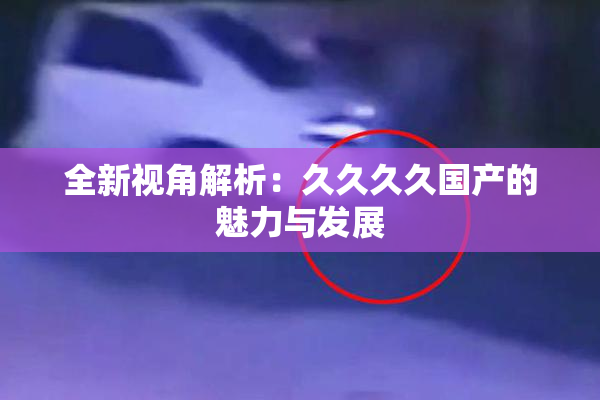 全新视角解析：久久久久国产的魅力与发展