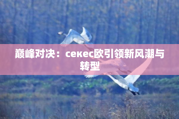 巅峰对决：ceкес欧引领新风潮与转型