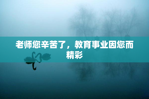 老师您辛苦了，教育事业因您而精彩