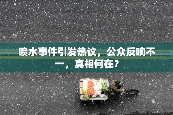 喷水事件引发热议，公众反响不一，真相何在？