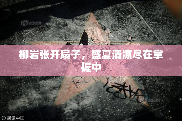 柳岩张开扇子，盛夏清凉尽在掌握中