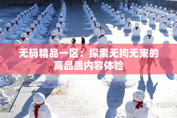 无码精品一区：探索无拘无束的高品质内容体验