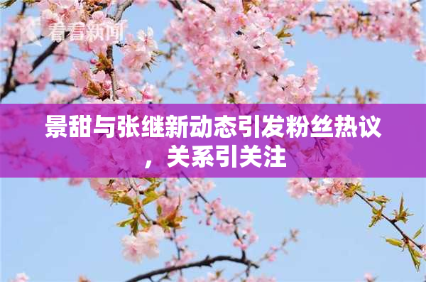 景甜与张继新动态引发粉丝热议，关系引关注