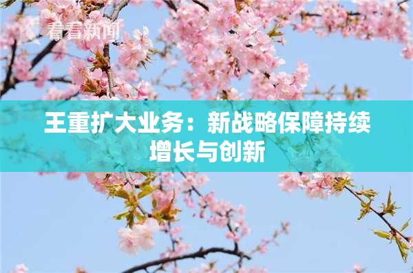 王重扩大业务：新战略保障持续增长与创新