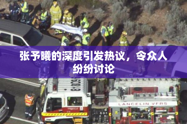 张予曦的深度引发热议，令众人纷纷讨论