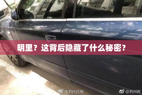 明里？这背后隐藏了什么秘密？