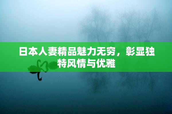日本人妻精品魅力无穷，彰显独特风情与优雅