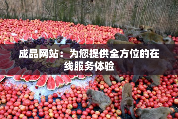 成品网站：为您提供全方位的在线服务体验
