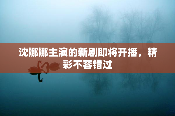 沈娜娜主演的新剧即将开播，精彩不容错过