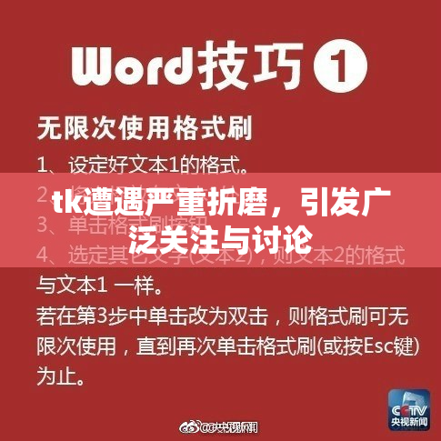 tk遭遇严重折磨，引发广泛关注与讨论