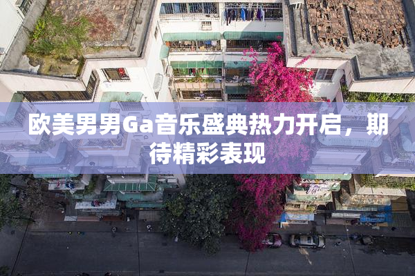 欧美男男Ga音乐盛典热力开启，期待精彩表现
