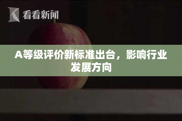 A等级评价新标准出台，影响行业发展方向