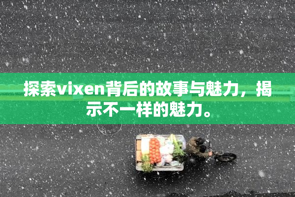 探索vixen背后的故事与魅力，揭示不一样的魅力。