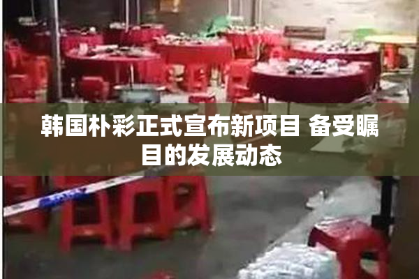 韩国朴彩正式宣布新项目 备受瞩目的发展动态