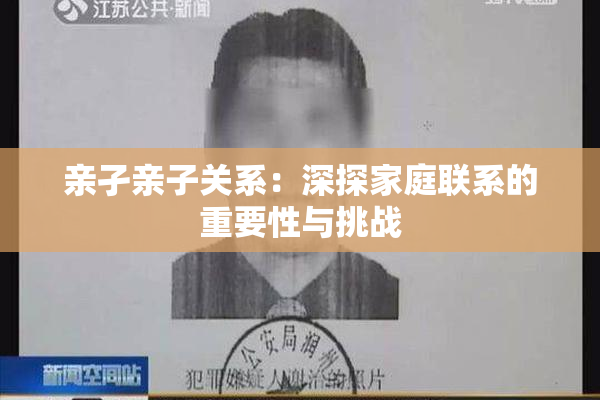 亲孑亲子关系：深探家庭联系的重要性与挑战