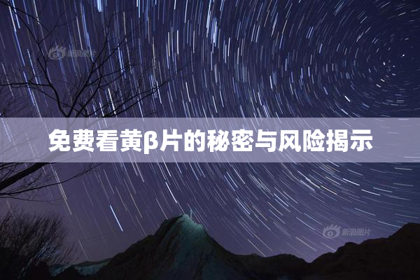 免费看黄β片的秘密与风险揭示
