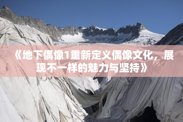 《地下偶像1重新定义偶像文化，展现不一样的魅力与坚持》