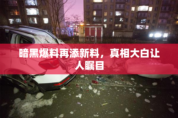 暗黑爆料再添新料，真相大白让人瞩目