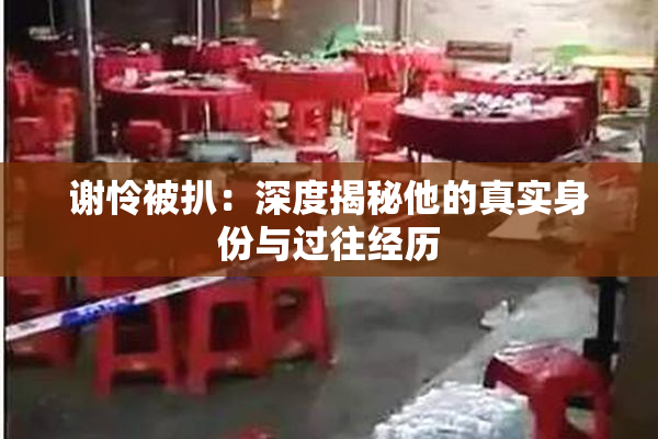 谢怜被扒：深度揭秘他的真实身份与过往经历
