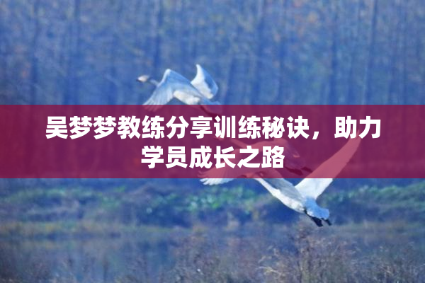 吴梦梦教练分享训练秘诀，助力学员成长之路