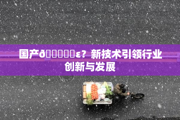 国产🔞❌‌ε？新技术引领行业创新与发展