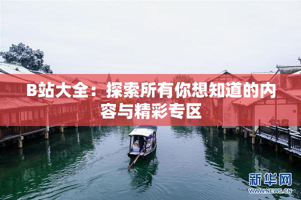 B站大全：探索所有你想知道的内容与精彩专区