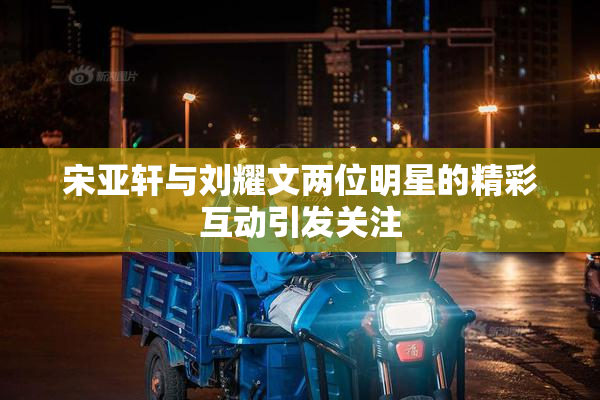 宋亚轩与刘耀文两位明星的精彩互动引发关注