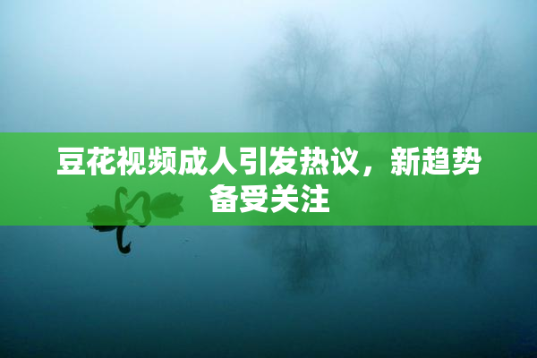 豆花视频成人引发热议，新趋势备受关注