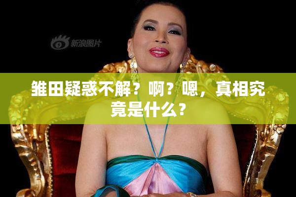 雏田疑惑不解？啊？嗯，真相究竟是什么？